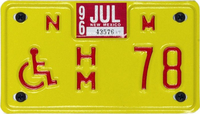 New Mexico Handicap License Plates